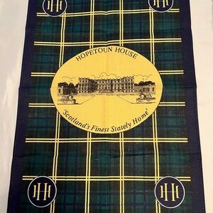 Scotland “Hopetoun House” Plaid Kitchen Towel Wall Hanging 18”x28”